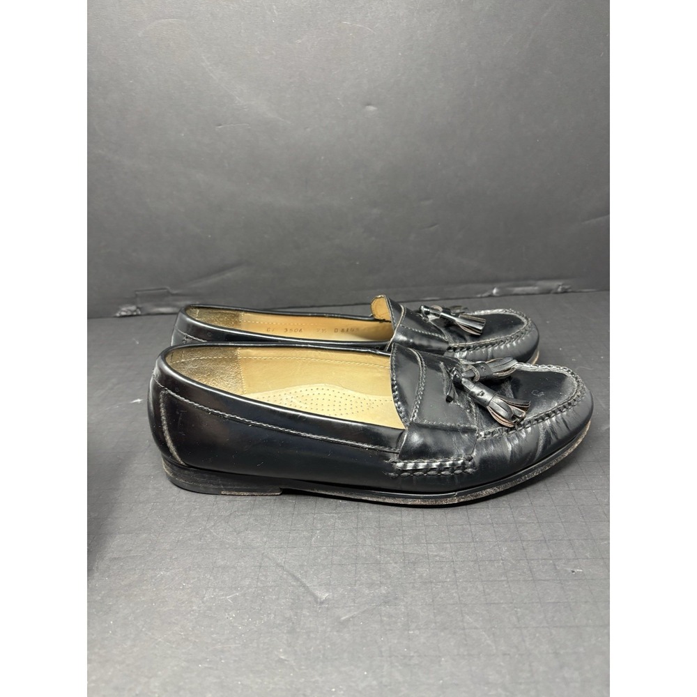 Cole Haan Mens Tassel Loafers‎ Sz 9.5 D Black Leather Classic Casual Dress Shoes - Picture 4 of 10